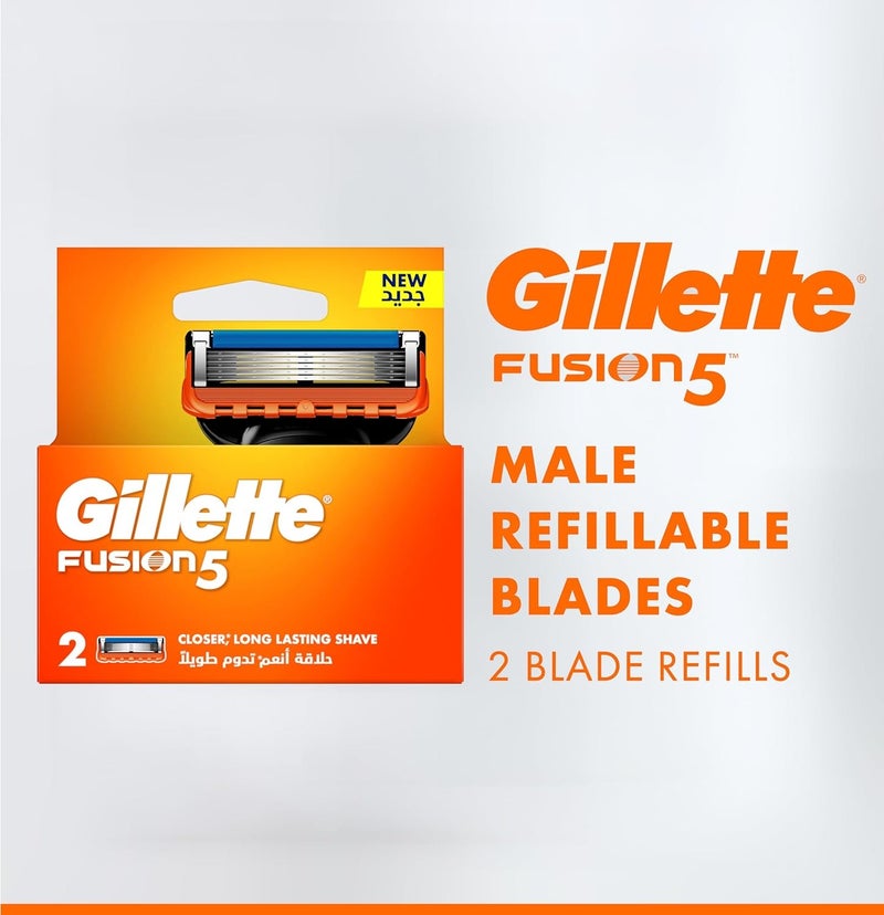 Gillette Fusion5 Razor Blade Refills, 2 Count, Pack of 2 - Image 4